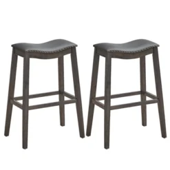 Tangkula Set Of 2 Saddle Bar Stools Bar Height Kitchen Chairs W/ Rubber Wood Legs 23 Tangkula Set Of 2 Saddle Bar Stools Bar Height Kitchen Chairs W/ Rubber Wood Legs -Tangkula GUEST fd4d1cd4 071a 40b9 b5f9 1c525bd595a0