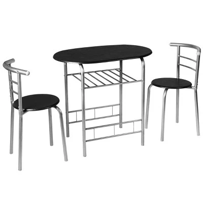 Tangkula 3 PCS Kitchen Dining Set Compact Bistro Pub 2 Chairs & Table 7 Tangkula 3 PCS Kitchen Dining Set Compact Bistro Pub 2 Chairs & Table - Image 5
